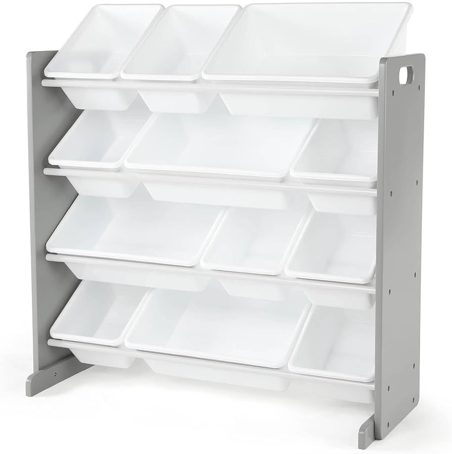 Humble Crew, Grey/White Kids Toy Organizer with 12 Storage Bins, Toddler | Amazon (US)