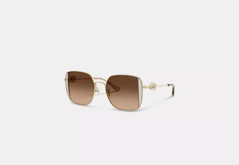 Horse And Carriage Metal Oversized Square Sunglasses | Coach (US)
