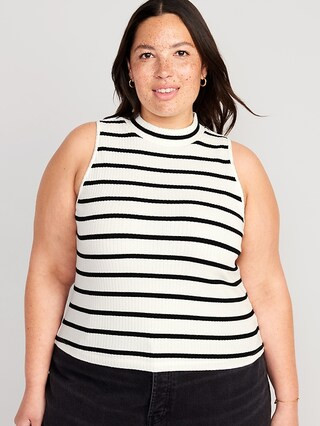 Fitted Sleeveless Mock-Neck Top for Women | Old Navy (US)