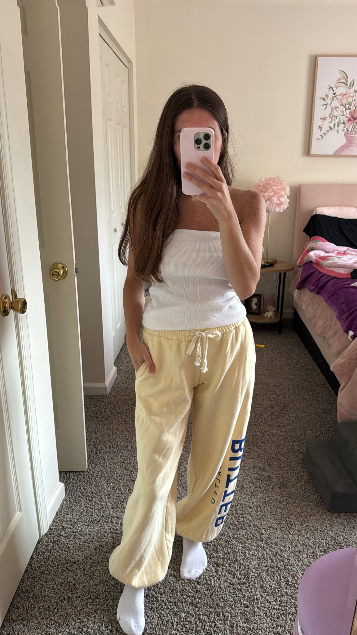 Obsessed with tube tops lately 
Butter sweatpants from urban outfitters but sold out 

#LTKSaleAlert #LTKootd