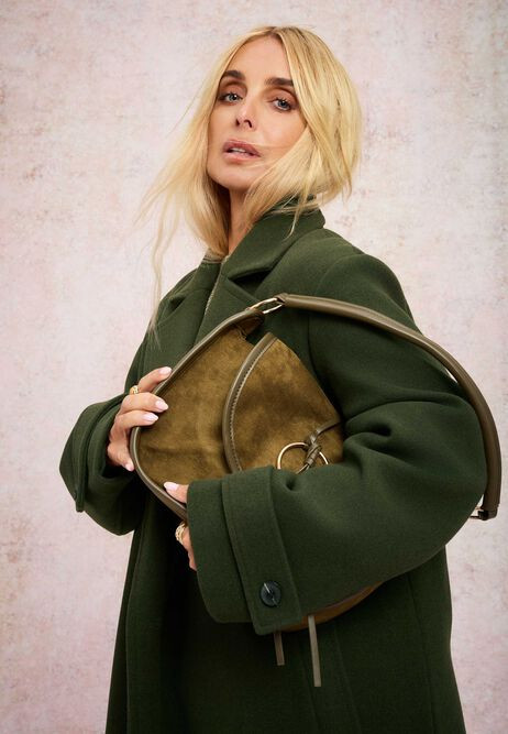 Womens Khaki Ring Detail Shoulder Bag | Peacocks