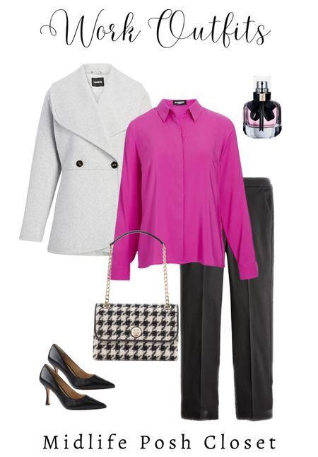Work Outfit / Work Wear / Office Outfit

Gray waistcoat, magenta button down, black trousers, black pumps, houndstooth Kate Spade bag

#LTKworkwear #LTKFind #LTKitbag