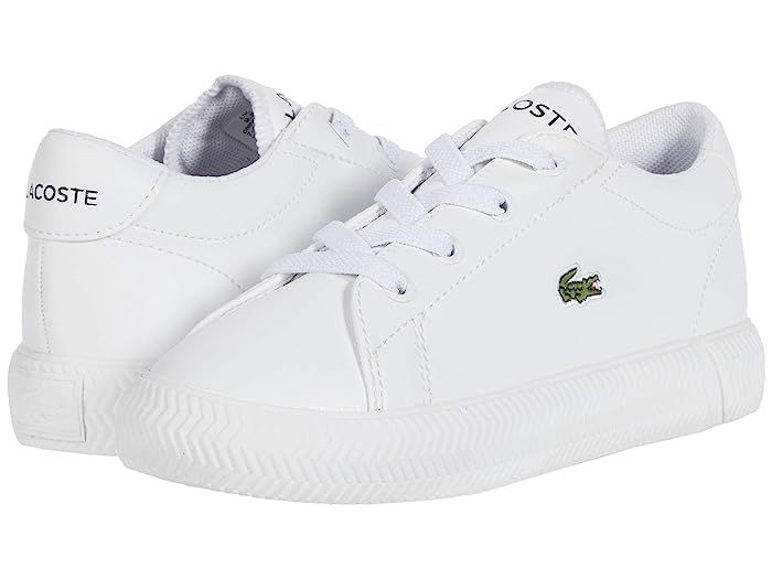 Lacoste Kids Gripshot 0120 2 CUI (Toddler/Little Kid) (White/White) Kid's Shoes | Zappos