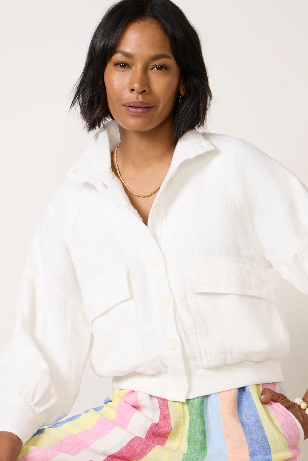 Jayden Textured Bomber | Evereve