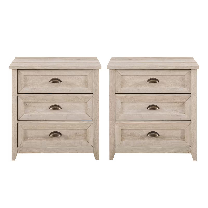 Fontella Transitional 3 Drawer Nightstand - Saracina Home | Target