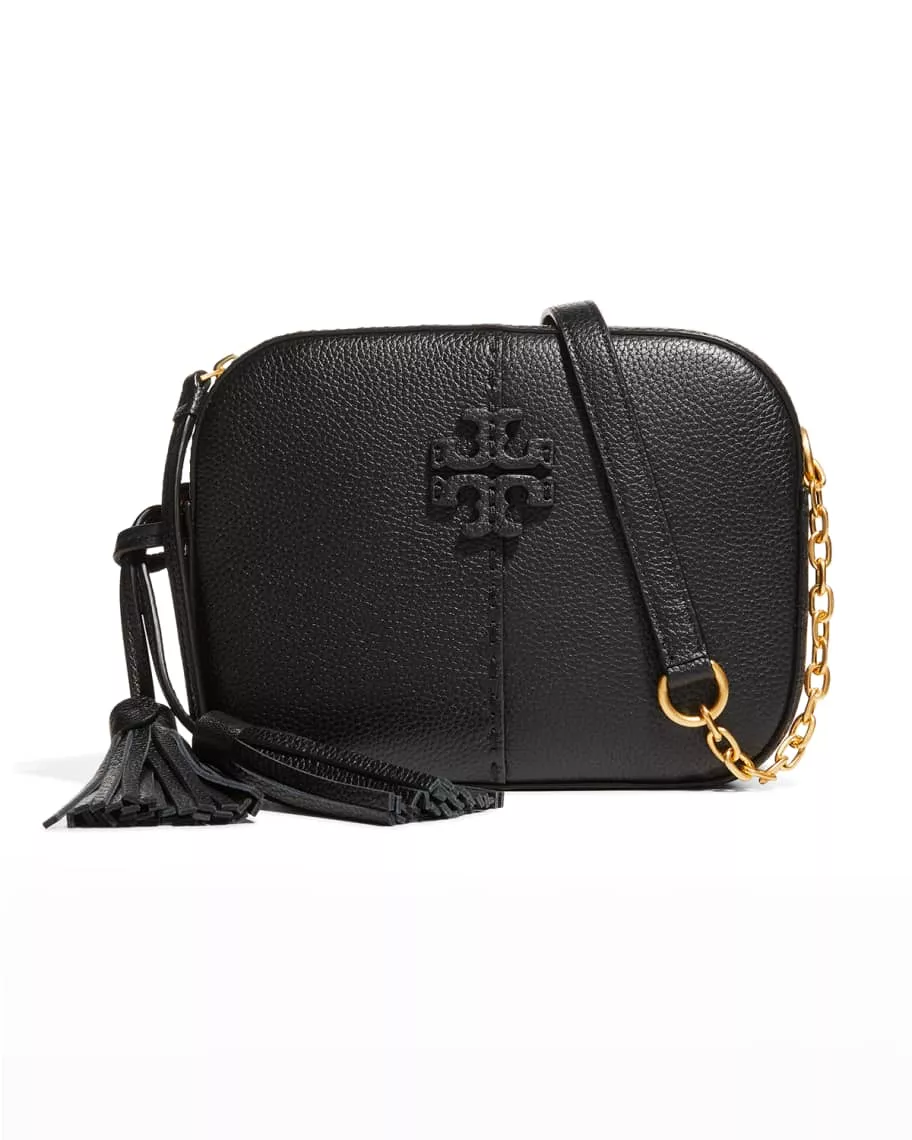 Tory Burch Mcgraw Leather Camera Bag Black