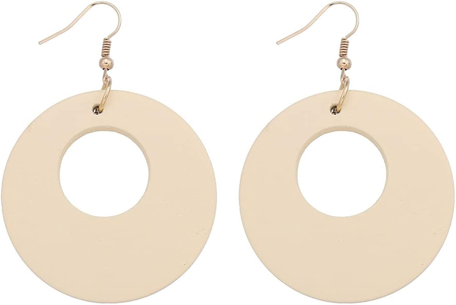 Ethnic Occident Fashion Women's Wood Geometric Earrings Ear Studs Hook Wooden Drop Dangle Gift | Amazon (US)