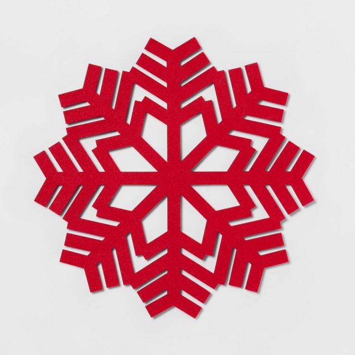 Felt Snowflake Charger Red - Wondershop™ | Target