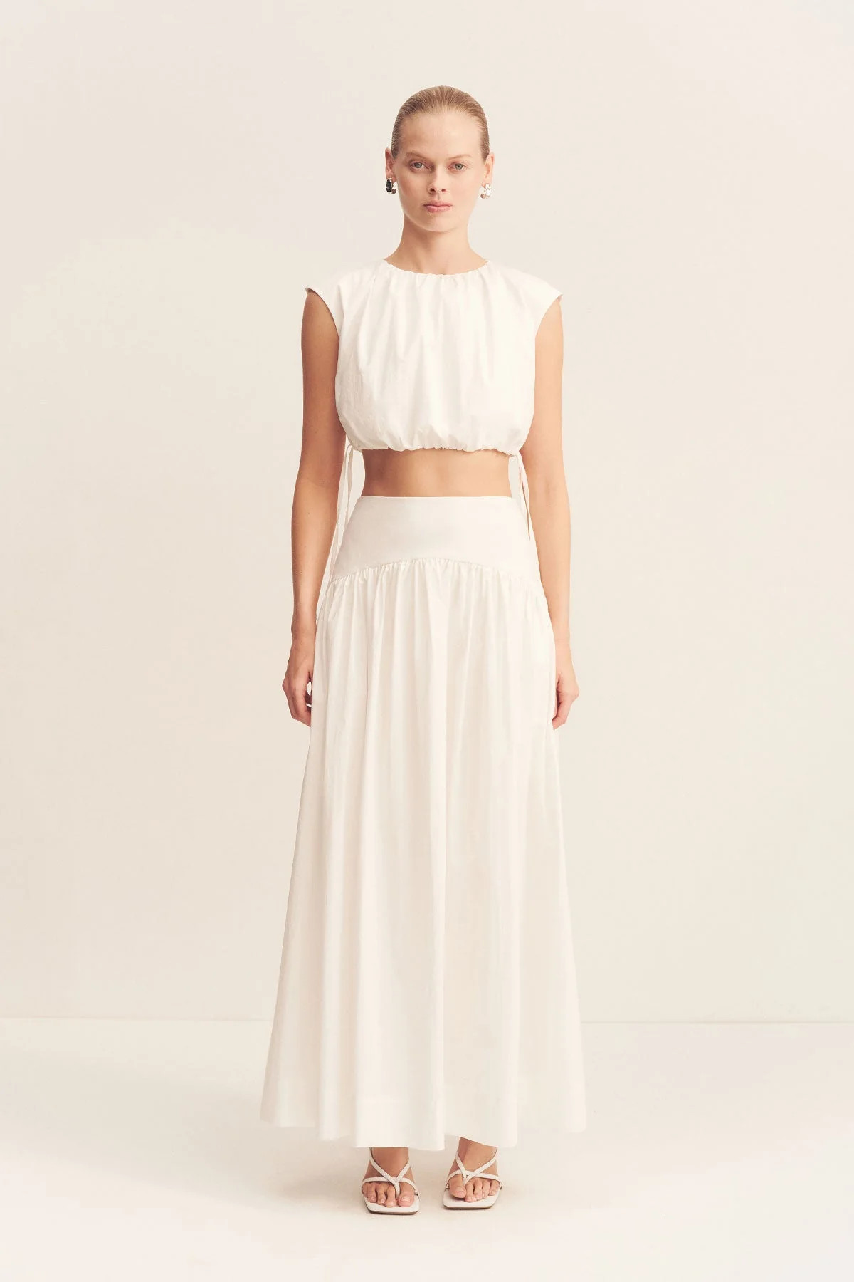 Campbell Gathered Top | Ivory | Tops | Shona Joy | Shona Joy