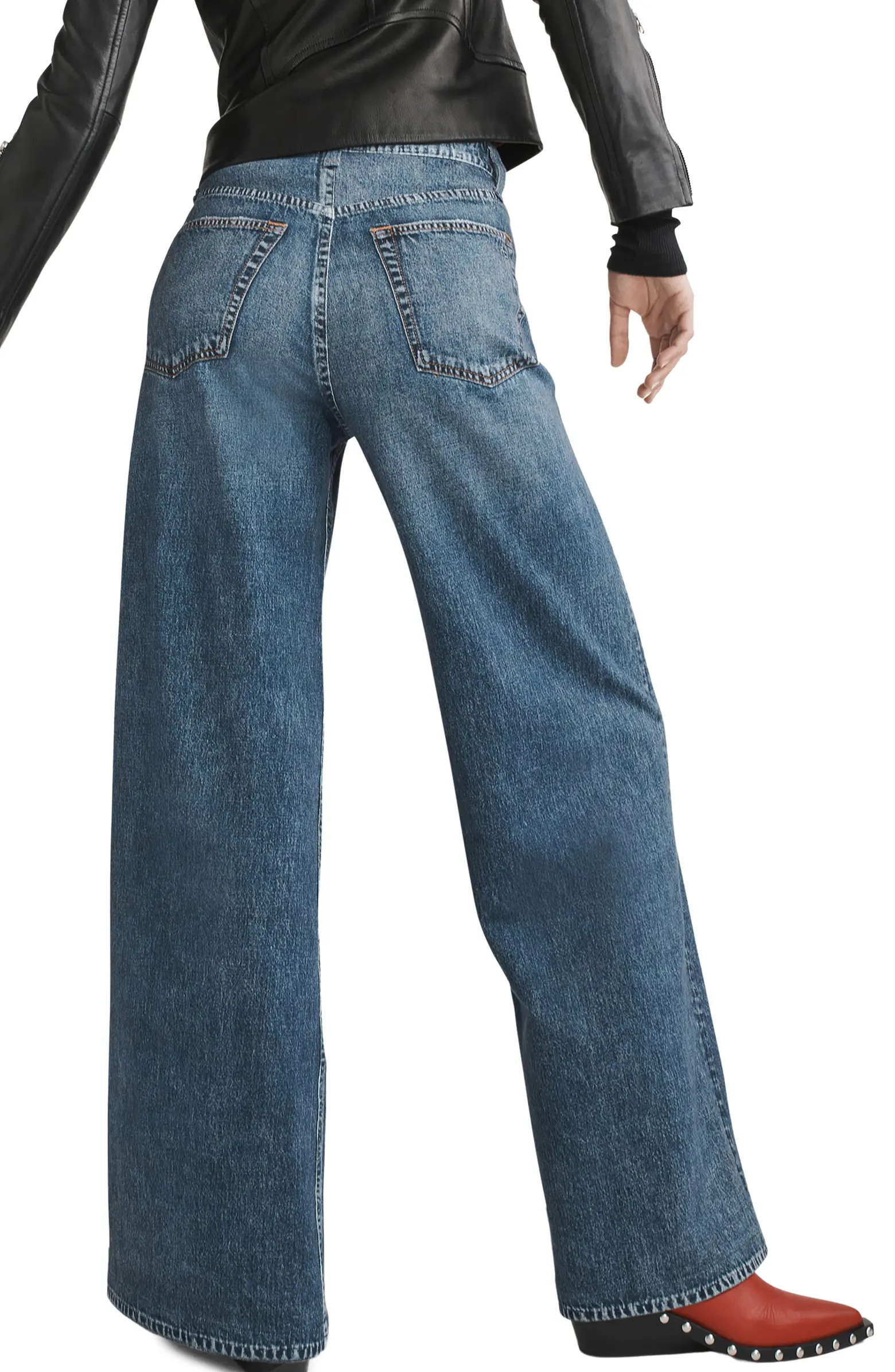 rag & bone Miramar Sofie High Waist Cotton Terry Sweatpant Jeans | Nordstrom | Nordstrom