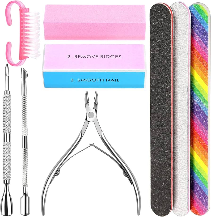 3pcs Double Sided Rectangular Nail File and Buffer, Buffer Block Sponge Polished, Nail Brush, Com... | Amazon (US)