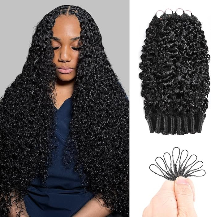 Burmese Curly Human Crochet Hair For Black Women 4 Bundles 240g Reusable Miracle Knots Crochet Human Hair Braiding Hair 30inch Knotless Pre-separated Feather Crochet Human Hair Natural Black | Amazon (US)