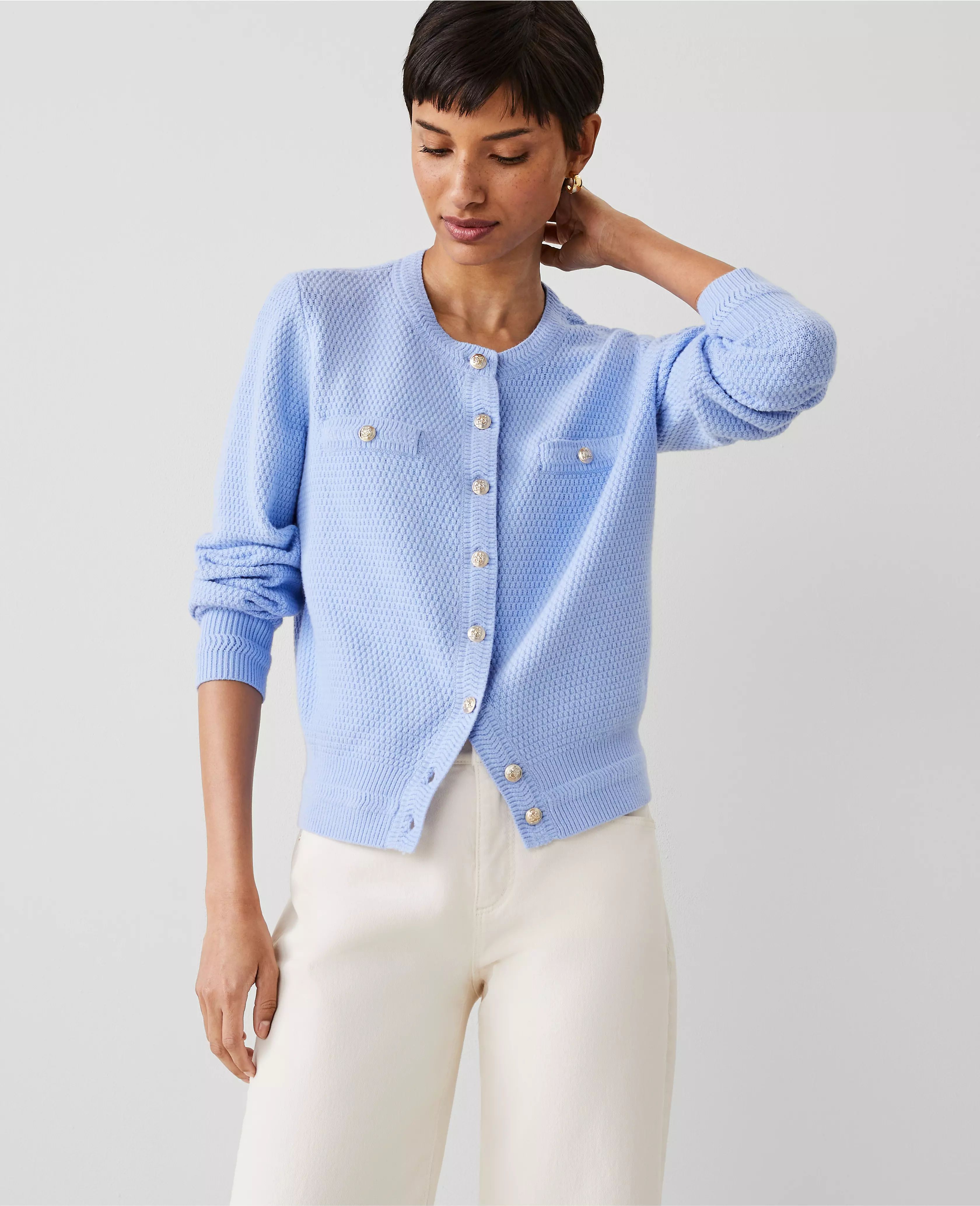 Tuck Stitch Cardigan | Ann Taylor (US)