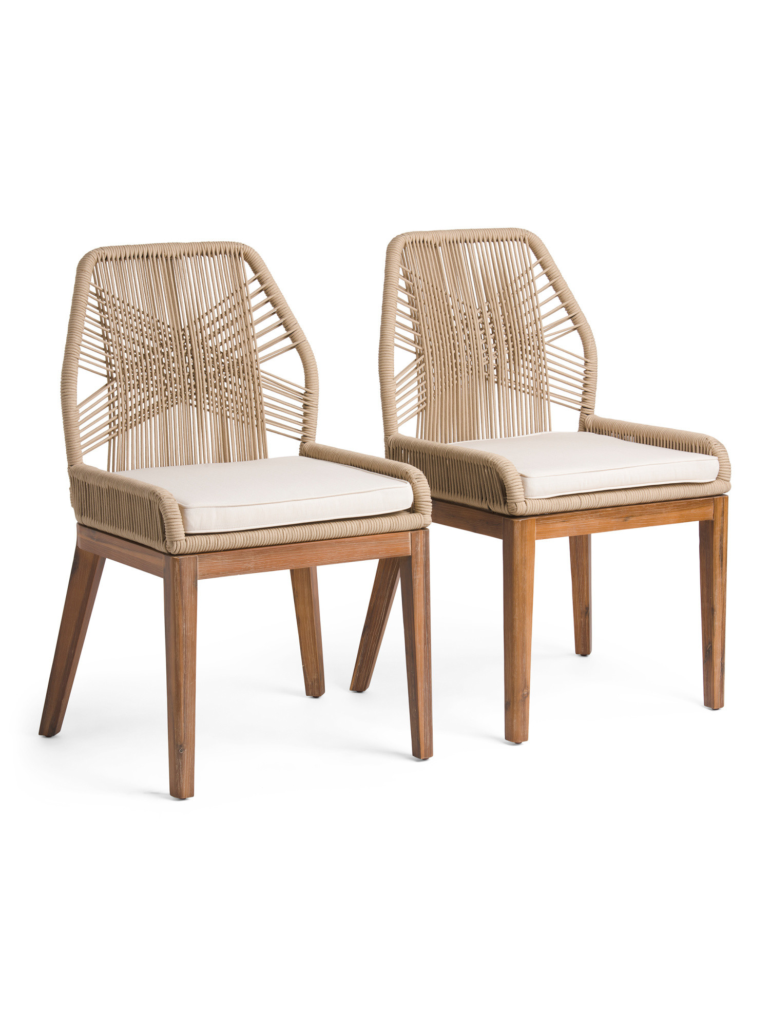 Set Of 2 Indoor Outdoor Rope Crossweave Dining Chairs | Kitchen & Dining Room | Marshalls | Marshalls