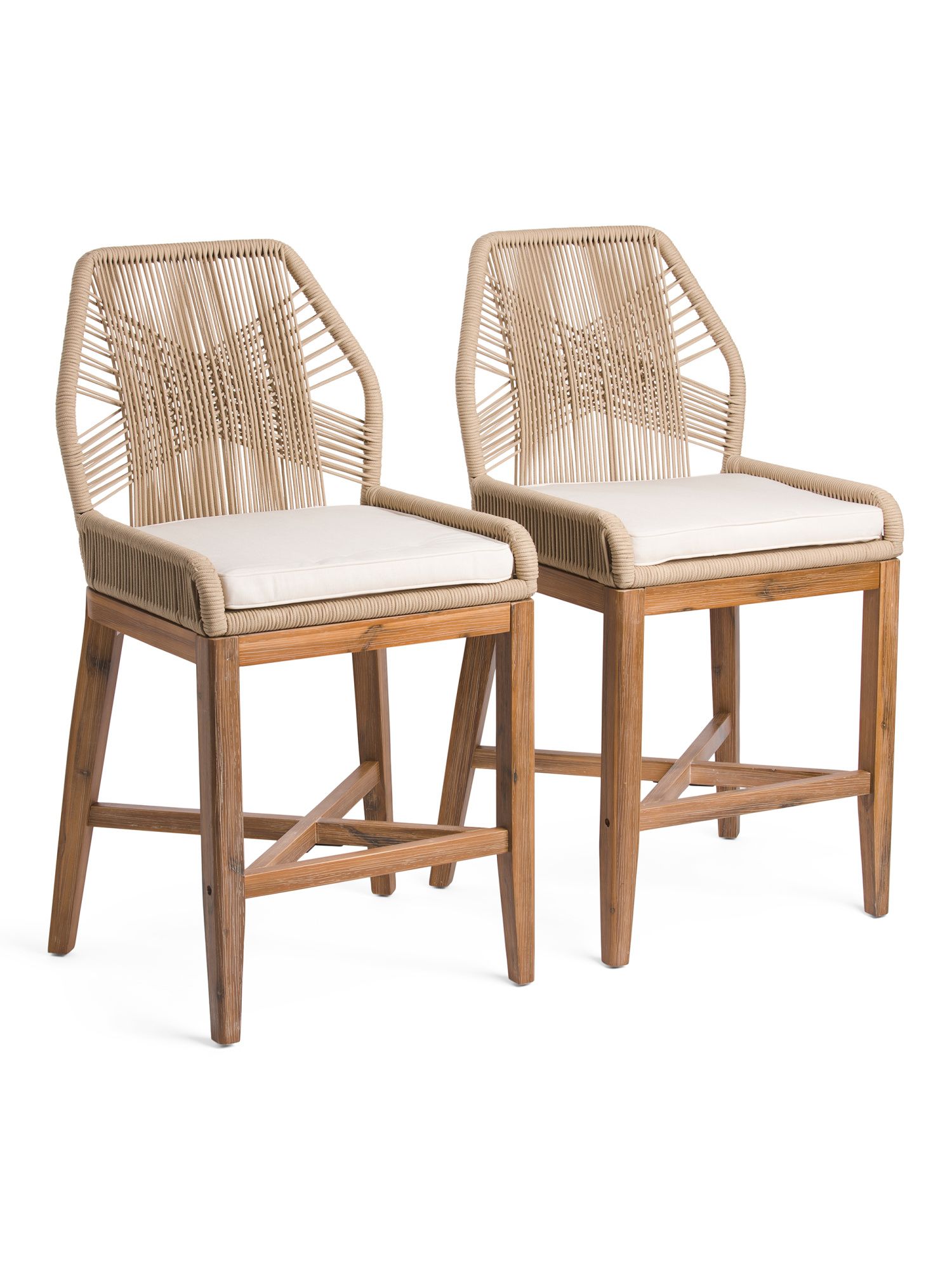 Set Of 2 Indoor Outdoor Rope Crossweave Dining Chairs | Kitchen & Dining Room | Marshalls | Marshalls