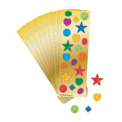 1/2" - 3/4" Jewel & Gem Multicolor Paper Sticker Sheets - 24 Pc. | Target