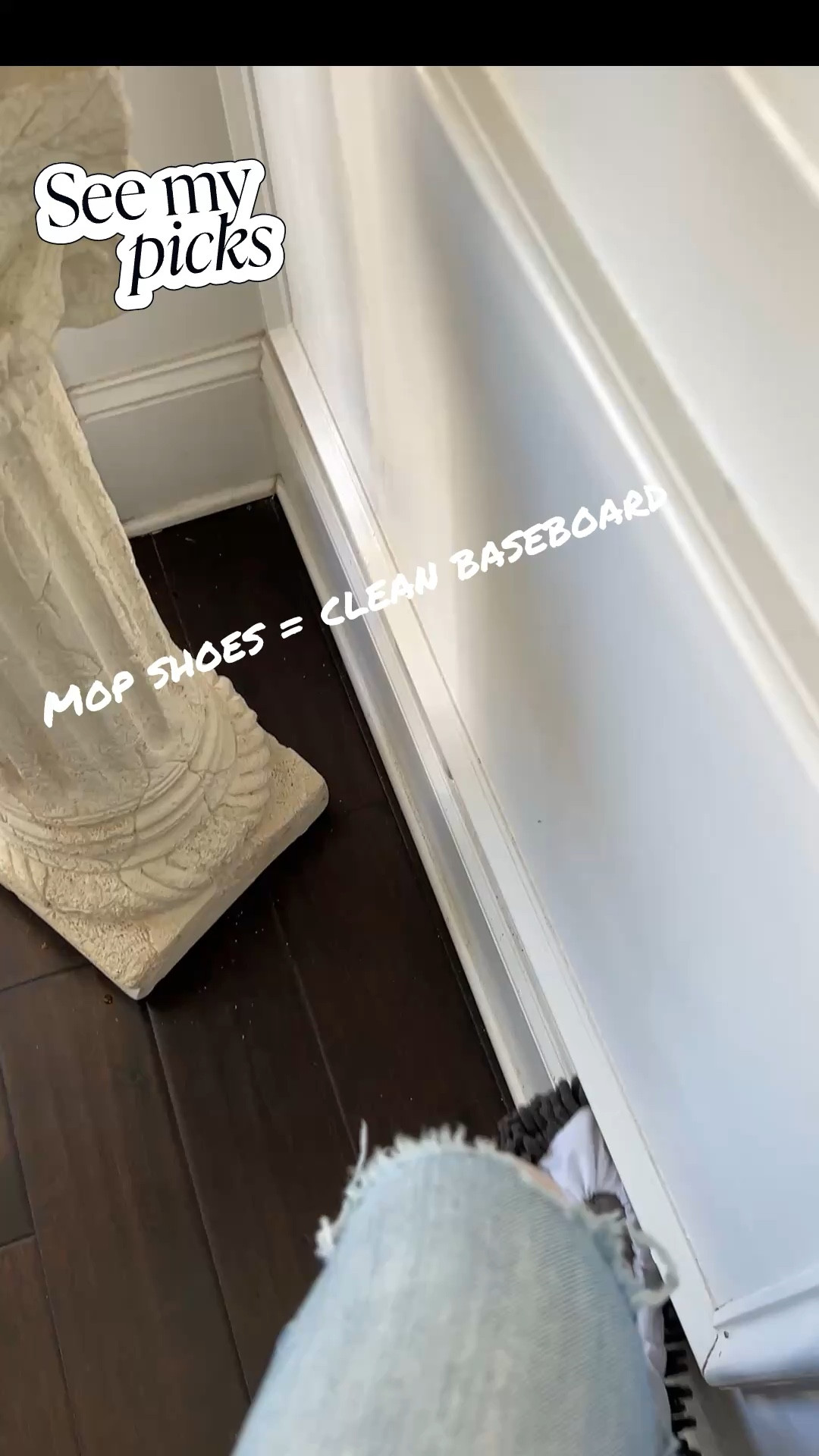 I’ve been hooked on these mop shoes for a while. 🥰Not certain why it hadn’t occurred to me until now to also use them on my baseboards. Say it’s you from crawling around on your hands and knees. 😉

#LTKHome