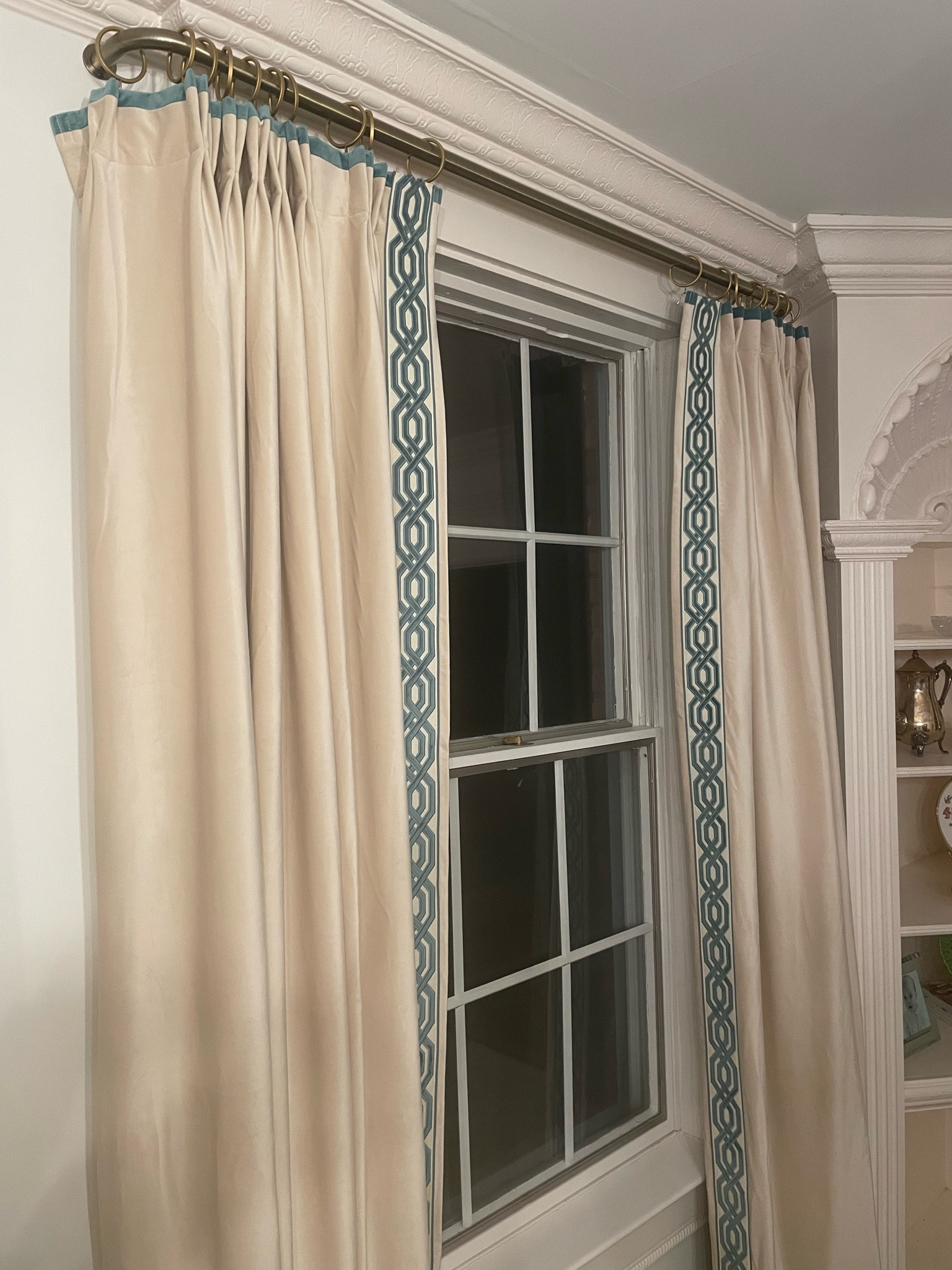 Curtains semi custom drapes curtain Rod trim pinch pleat followthefind 

#LTKhome #LTKstyletip #LTKfamily