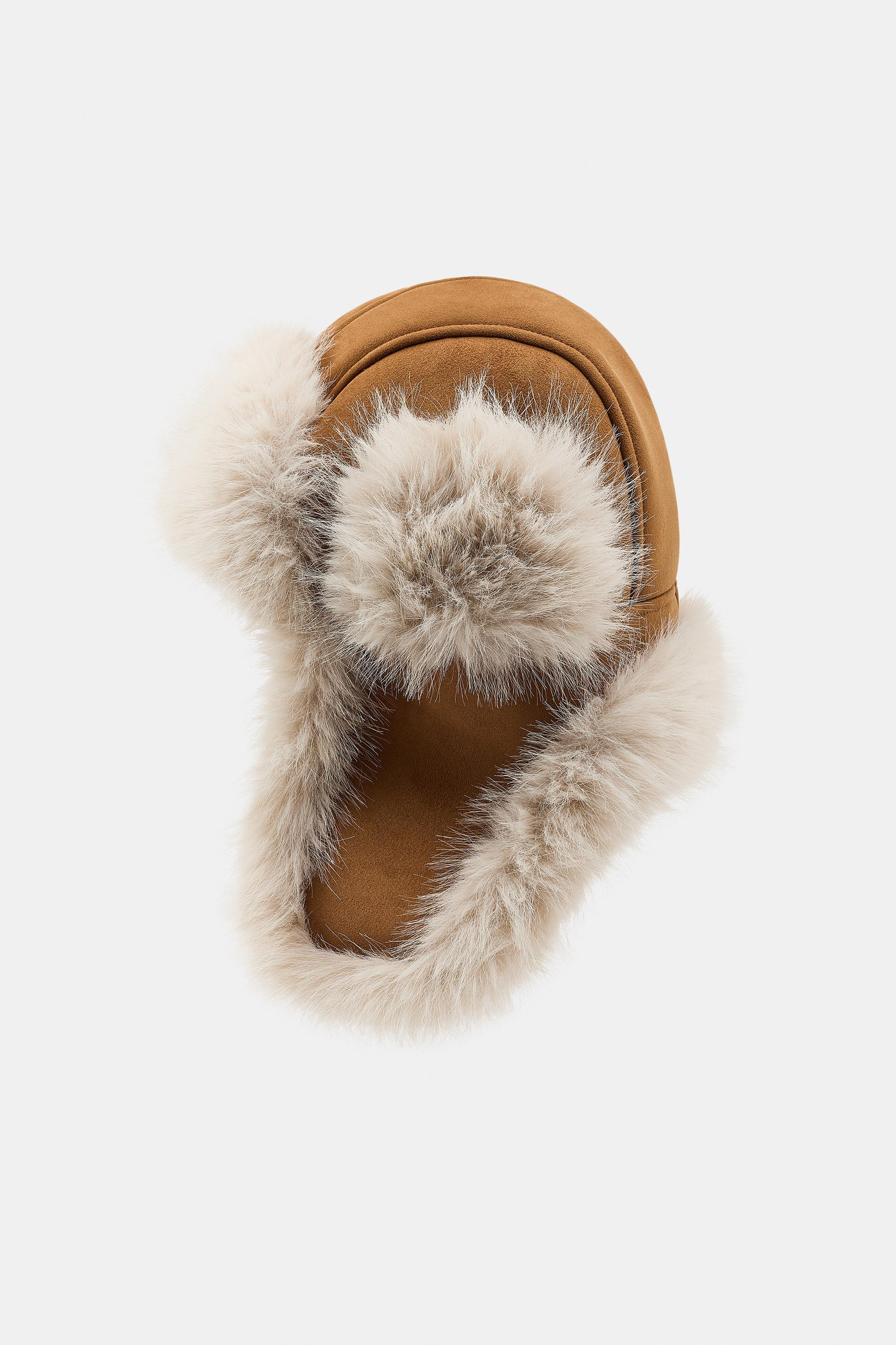 AVIATOR HAT WITH FAUX SUEDE AND FAUX FUR | Zara US