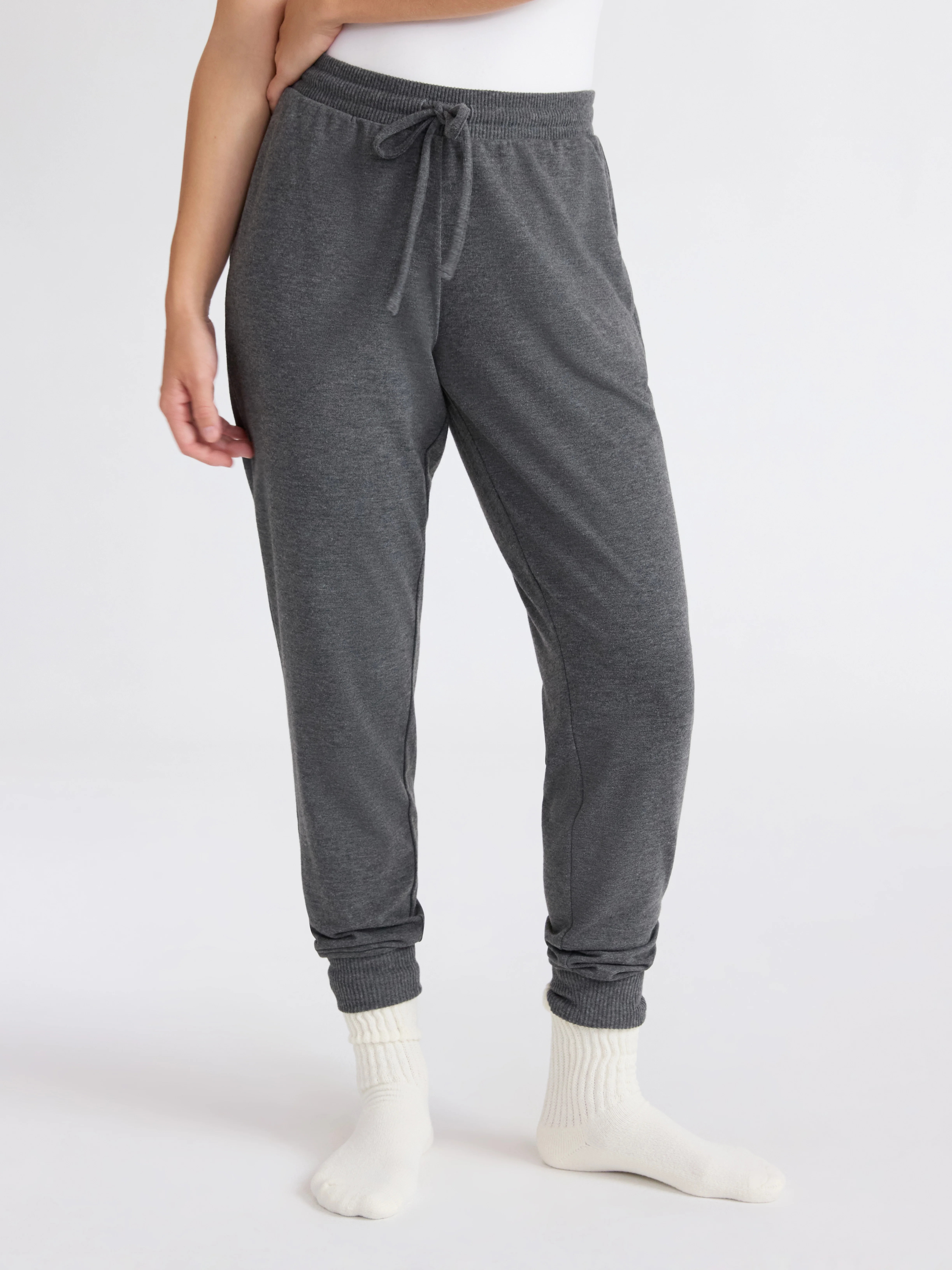 Joyspun Women's Cozy Lounge Collection Hacci Knit Sleep Joggers, 29'' Inseam, Sizes XS-3X - Walma... | Walmart (US)