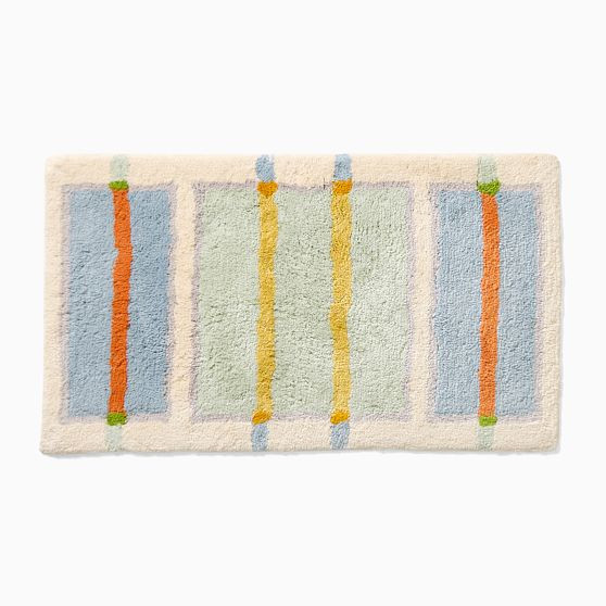 Colorblock Pop Bath Mat, Blue | West Elm (US)