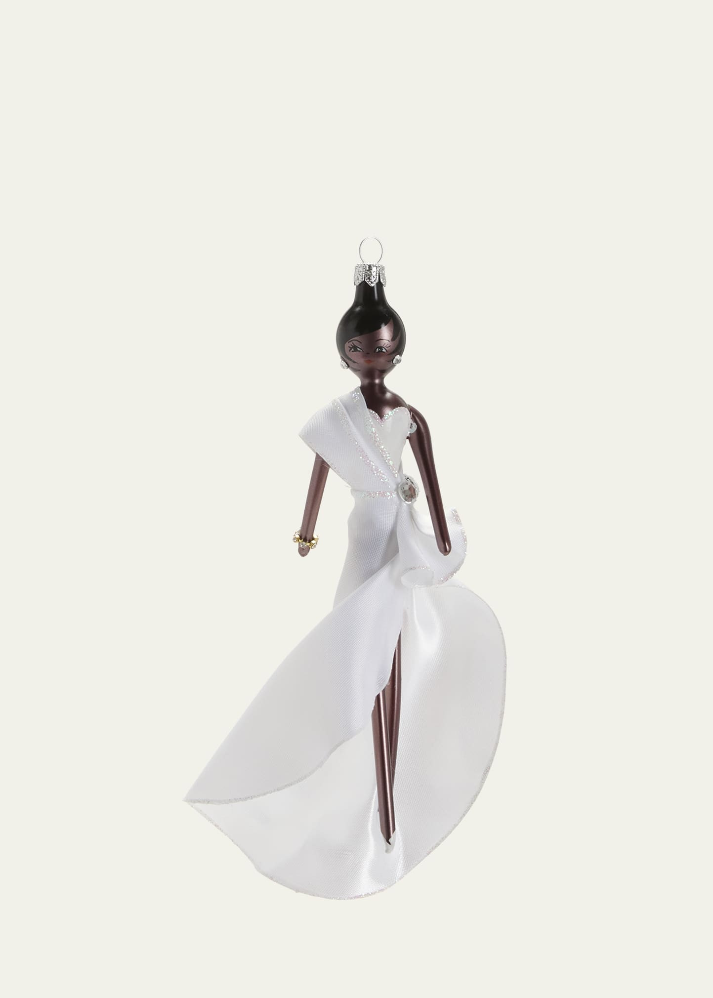 De Carlini Lady In White Dress Christmas Ornament | Bergdorf Goodman