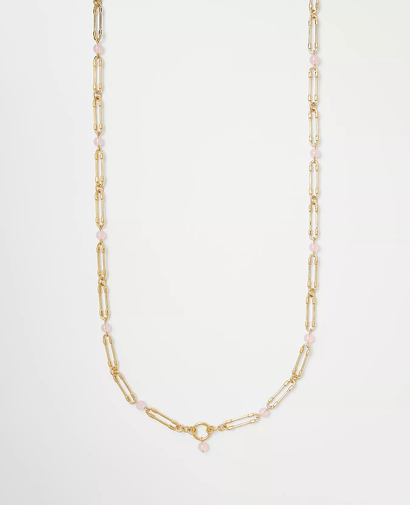 Beaded Link Station Necklace | Ann Taylor (US)