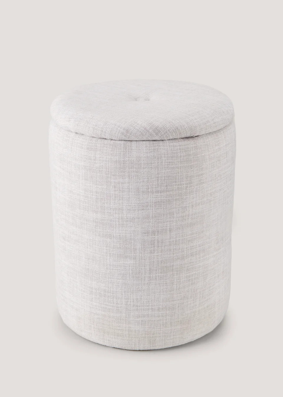 Natural Linen Storage Pouffe (45cm x 43cm x 40cm) | Matalan (UK)