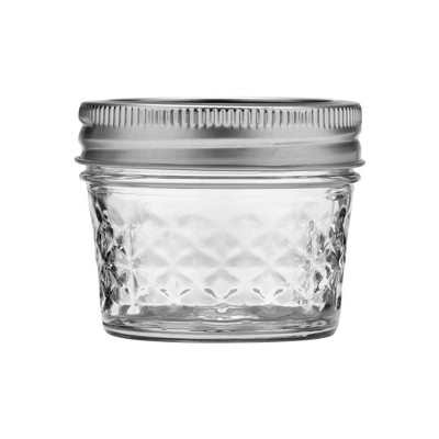 Ball 4oz 12pk Glass Regular Mouth Quilted Mason Jar with Lid and Band | Target