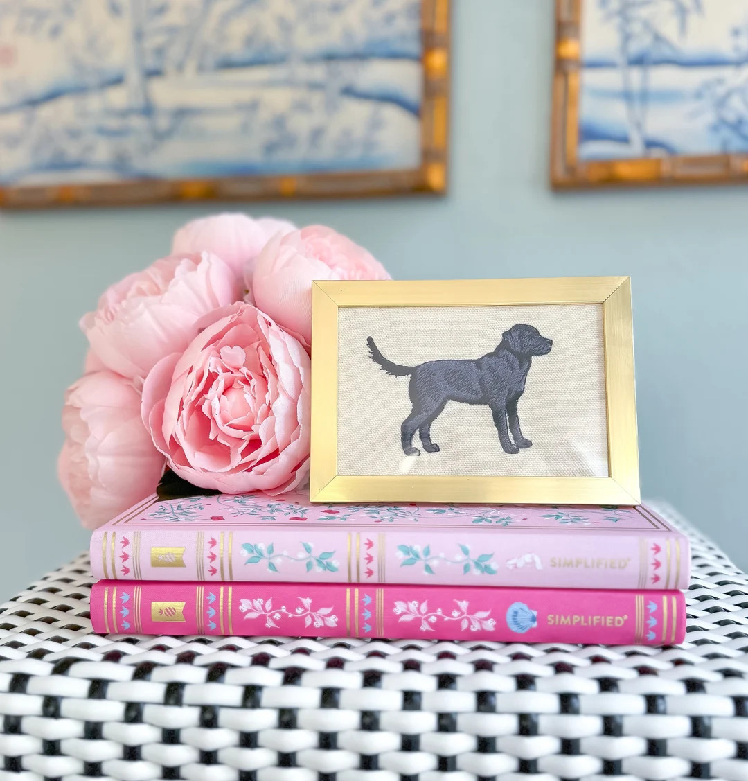 Framed Embroidered Dogs, Pet Portraits Labradors, Retrievers, GSP, Spaniel, Yorkie, Cavalier, Doo... | Etsy (US)