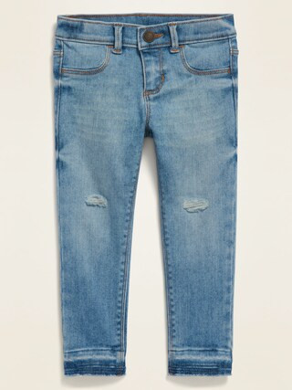 Ballerina Built-In Tough Frayed-Hem Skinny Jeggings for Toddler Girls | Old Navy (US)