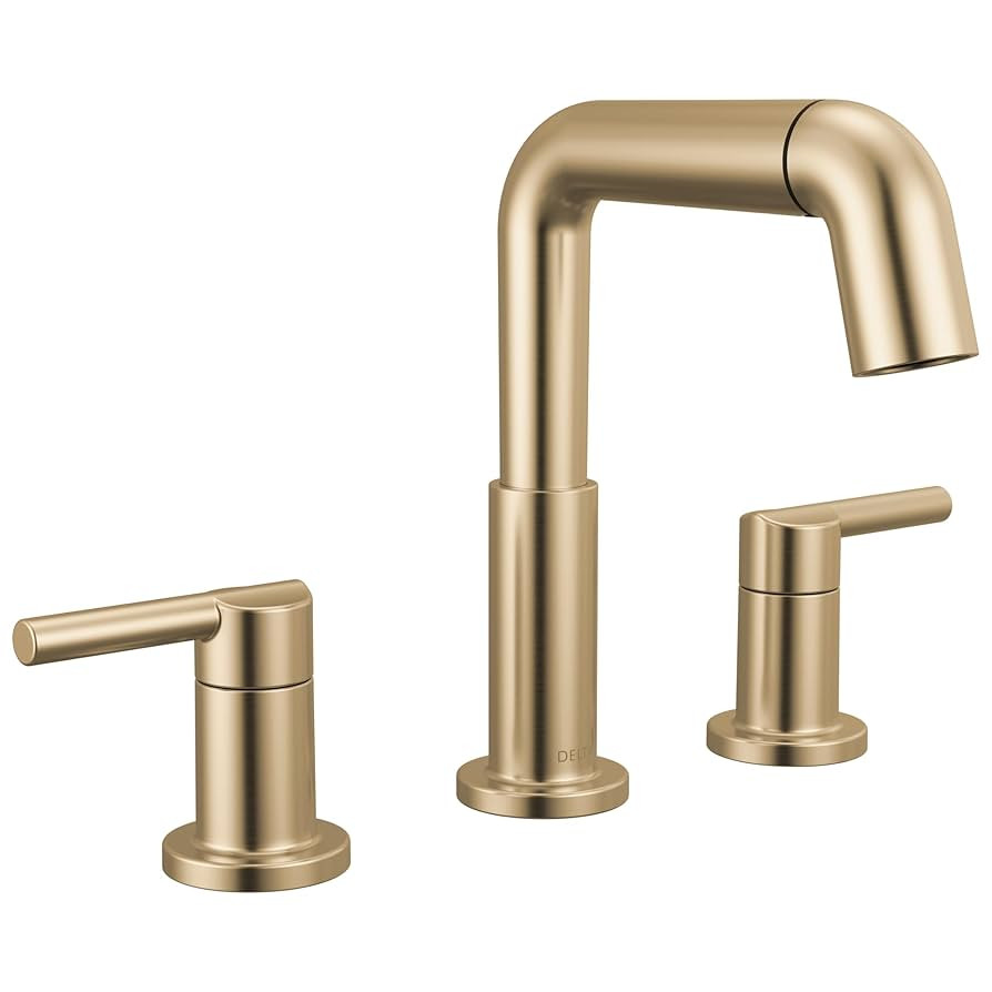 Delta 35849LF-CZPD Nicoli 1.2 GPM Widespread Bathroom Faucet with Pull Down Spout and Push Pop-Up... | Amazon (US)