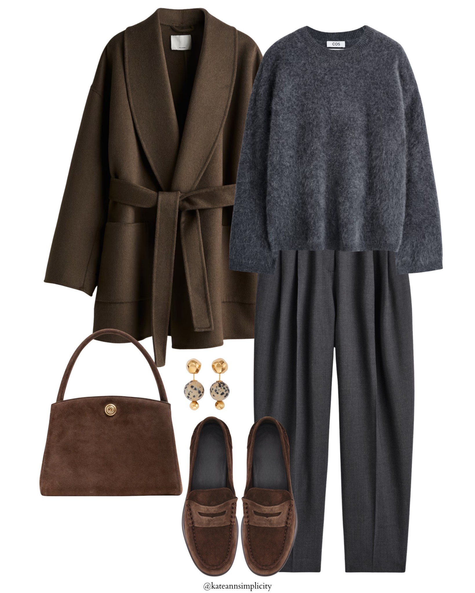 Chic fall outfit idea: cozy wool coat, soft mohair sweater, tailored trousers and brown suede loafers. A timeless minimalist look perfect for autumn walks, office days or casual elegance. falloutfit minimaliststyle capsulewardrobe neutraloutfit autumnfashion chicstyle 

#LTKSeasonal #LTKStyleTip #LTKCyberWeek