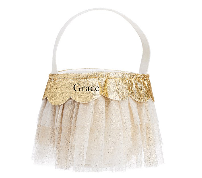 Gold Metallic Tulle Treat Bag | Pottery Barn Kids
