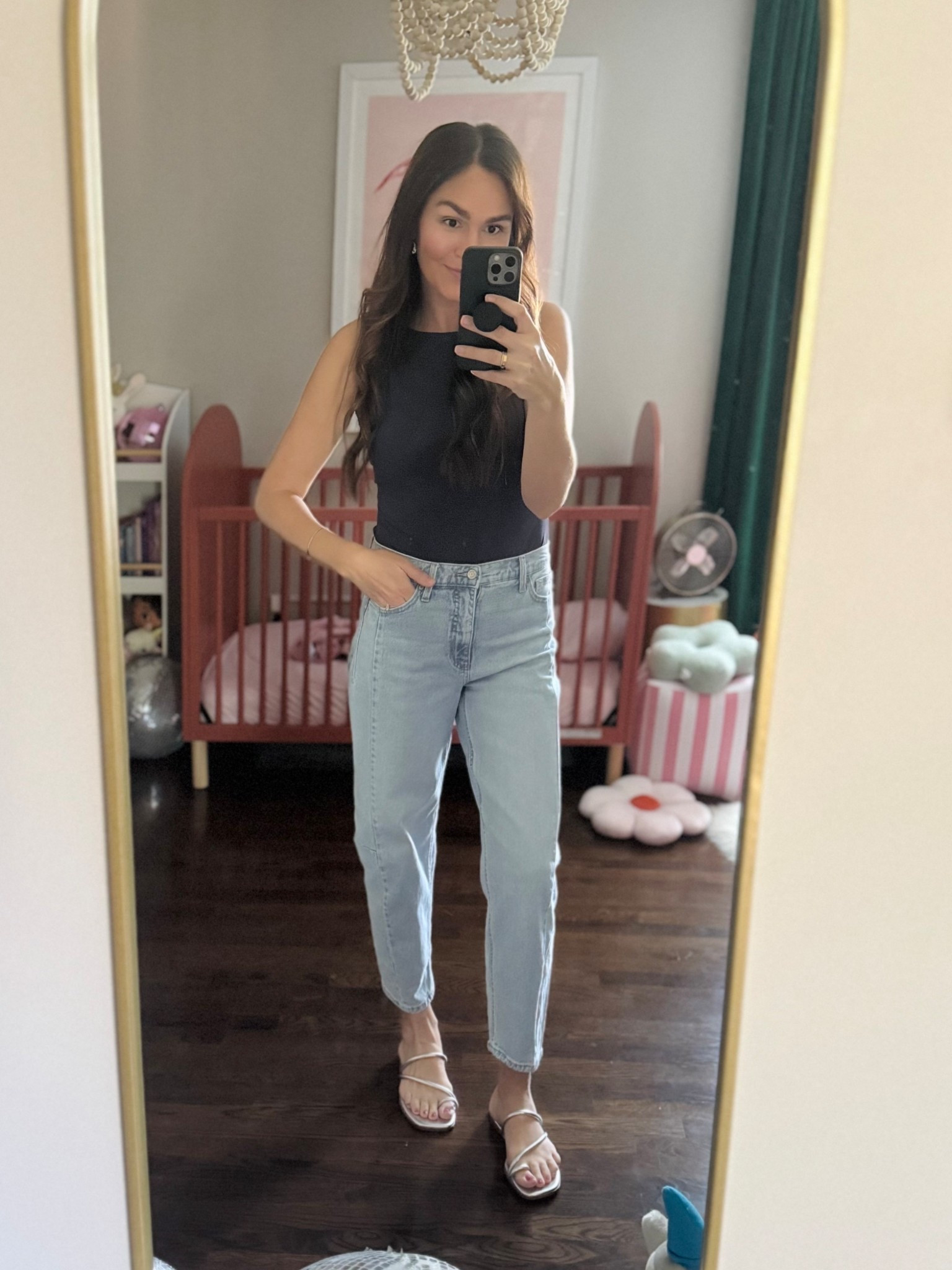 Love these tanks! They give the bodysuit lewwwk without the hassle 👌 I own it in four colors. Wearing a small.

The best barrel jeans !!! And only $27!!! 😱 TTS but with stretch so I feel you could size down. I’m wearing a size 6; I def have room and could size down to a four but I went with the only size available 😆 This size is still perfectly fine!

Metallic sandals— I always size up in slides bc I don’t want my heel being pushed off the back. Went up half a size in these. 

Walmart, Walmart fashion, Amazon 

#LTKmomlife #LTKSaleAlert #LTKootd