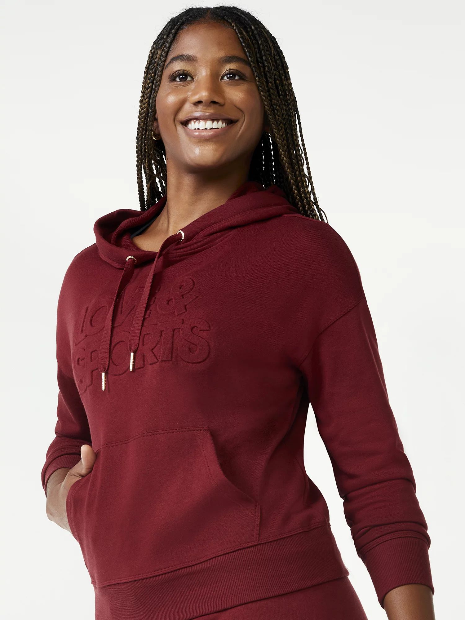 Love & Sports Women's Long Sleeve Pullover Hoodie | Walmart (US)