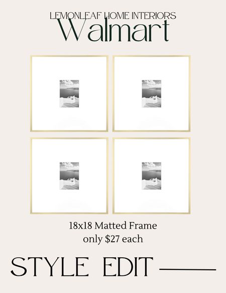 Love this affordable option for a gallery wall from Walmart. Large matted frames



#LTKfindsunder50 #LTKhome #LTKsalealert