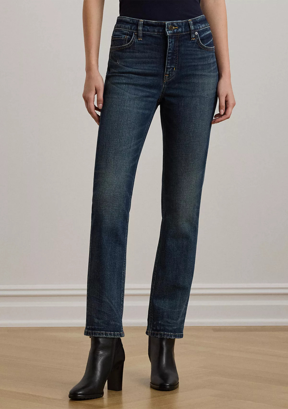 High-Rise Straight Ankle Jeans | Belk