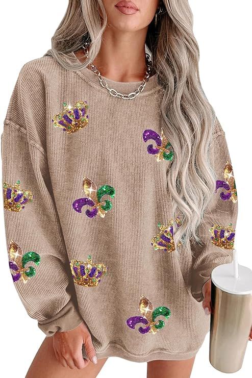 MARZXIN Women's Casual Sweatshirts Long Sleeve Crewneck Pullover Tops Fashion Hoodies Outfits Mar... | Amazon (US)