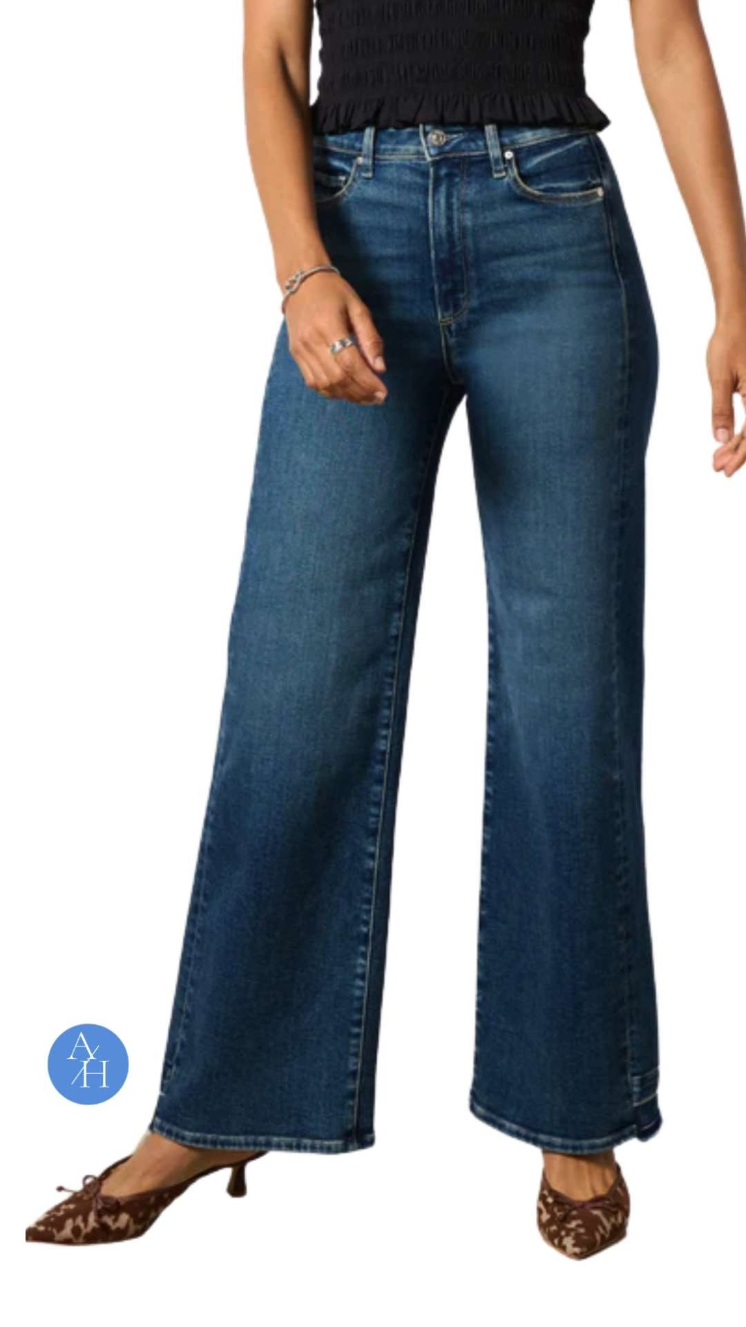 A best-selling high-rise wide-leg jean in soft stretch denim, designed with a flattering 31” full-length inseam and modern side seam inset details. The dark blue wash feels elevated yet everyday-wearable, with comfortable structure that holds you in without feeling stiff. Polished, elongating, and easy to style, this is the wear-on-repeat denim your closet will revolve around. 

 #LTKootd #LTKTravel