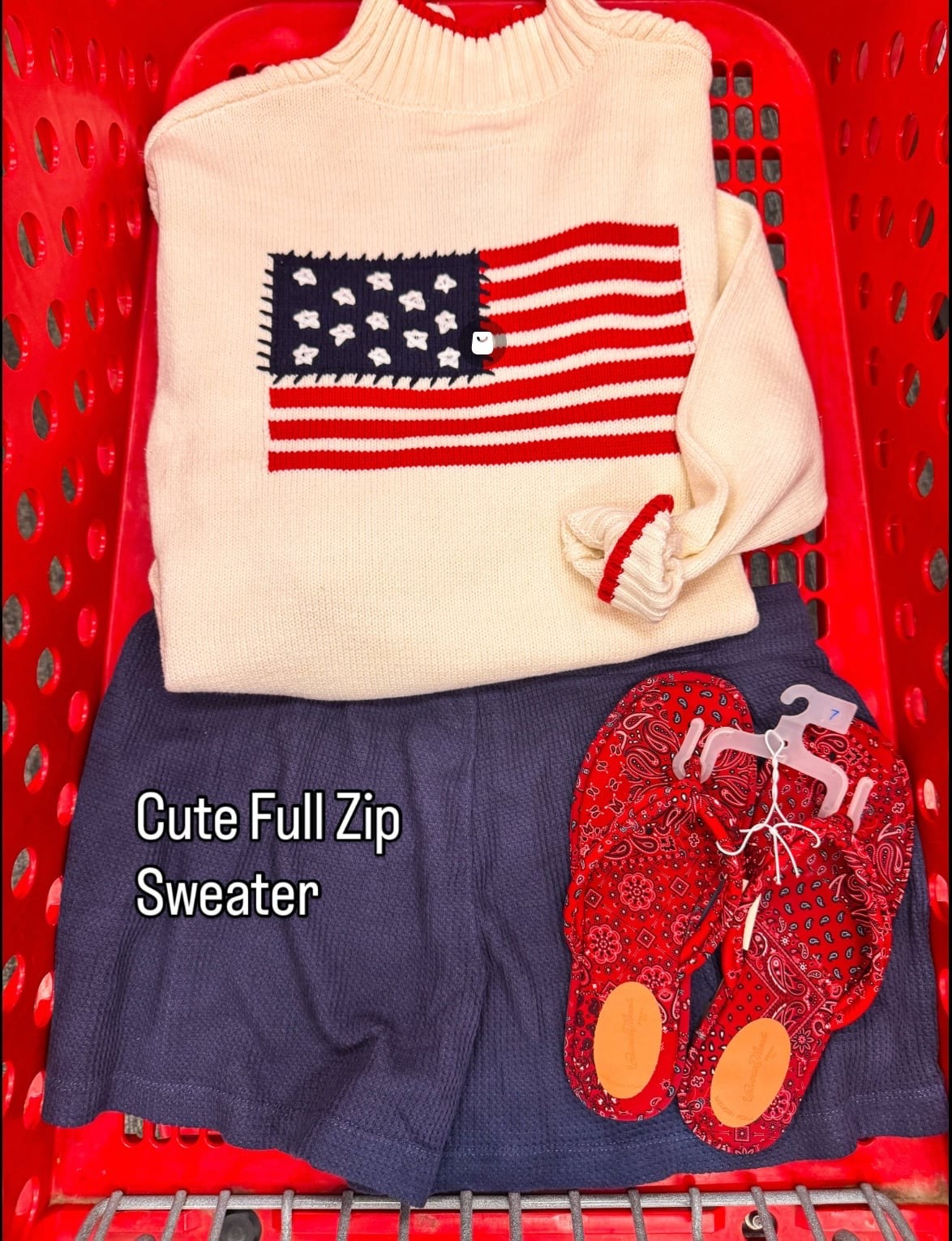 Feeling a little nautical yet patriotic in this outfit. This pullover sweater has a touch of that varsity style with the flag on the back. The waffle shorts are soooo comfortable.   #4thofjuly #summer2026

#LTKootd #LTKdayinmylife