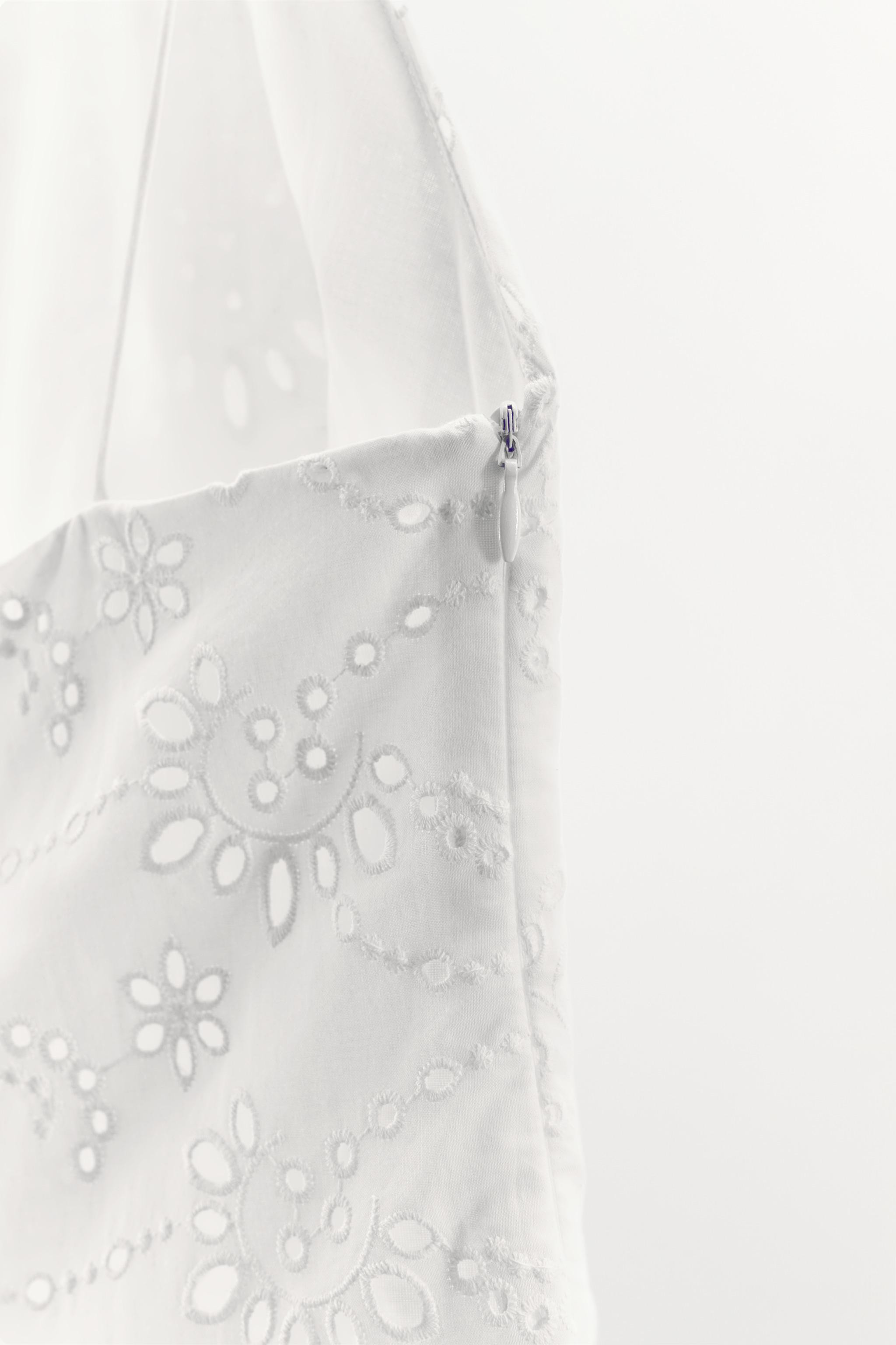 ASYMMETRIC DRESS WITH CUTWORK EMBROIDERY | Zara AU
