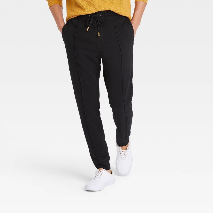 Men&#39;s Pintuck Jogger Pants - Goodfellow &#38; Co&#8482; Black XL | Target