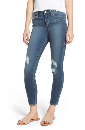 Women's Articles Of Society Heather High Rise Ripped Crop Skinny Jeans | Nordstrom