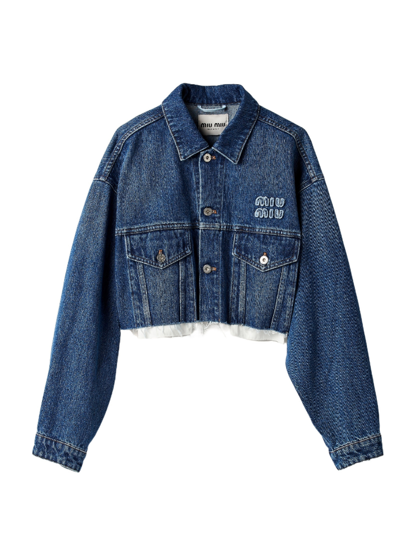 Miu Miu Cropped Denim Jacket | Senser US