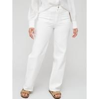 PIECES Wide Leg Jeans -white | Very (UK)
