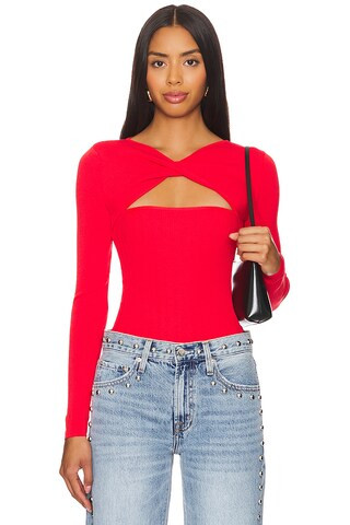 superdown Kenzie Knit Top in Cherry from Revolve.com | Revolve Clothing (Global)