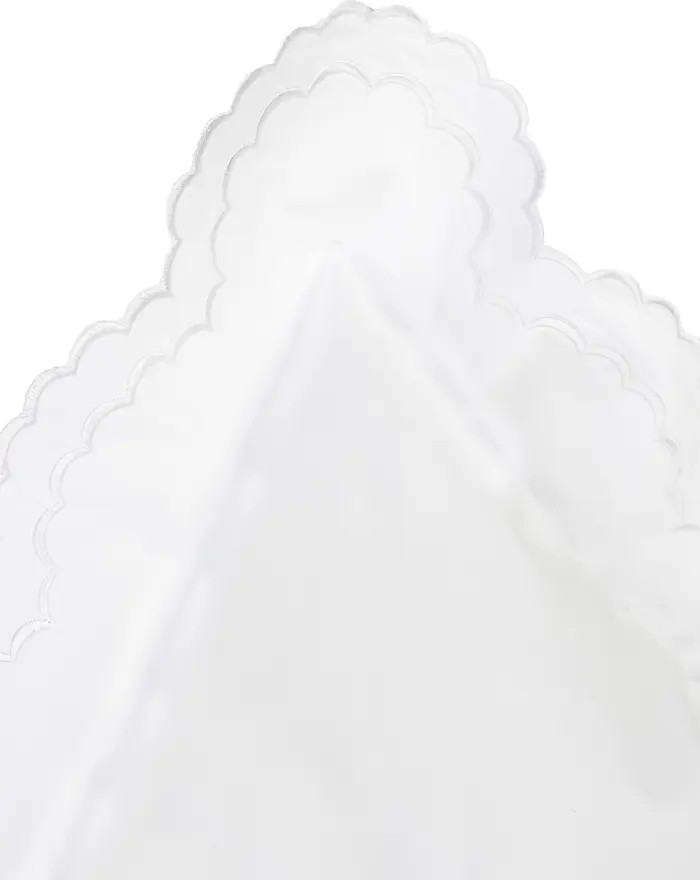 MELANGE HOME Double Scalloped Embroidered King 300 Thread Count Duvet 3-Piece Set - White | Nords... | Nordstrom Rack