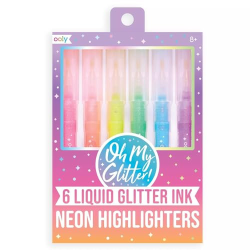OOLY Oh My Glitter Neon Highlighters, Set of 6 | Amazon (US)