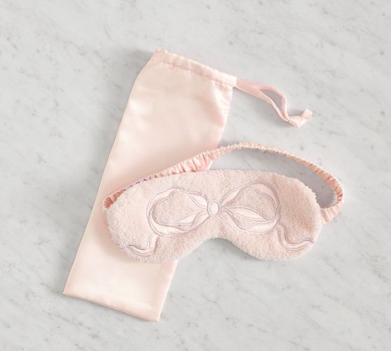 LoveShackFancy Appliqué Bow Eye Mask | Pottery Barn (US)
